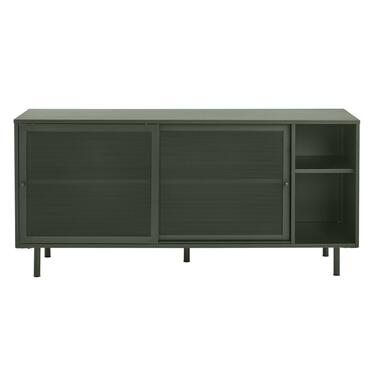 Dressoir Metaal Groen - Schuifdeuren - 45x160x75cm - Veep product