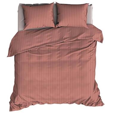 Satin d'Or Dekbedovertrek Streep Oldrose-1-persoons (140 x 200/220 cm) product