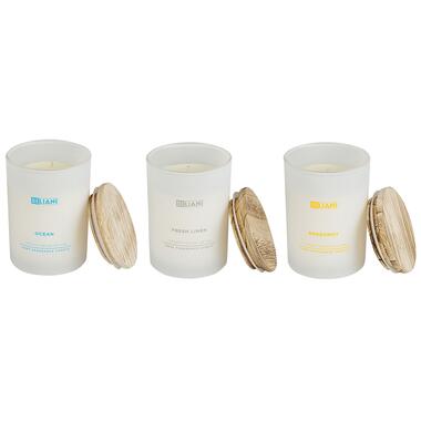 SIMPLICITY - Geurkaars set - Oceaan/Bergamot/Fresh linnen - Soja wax product