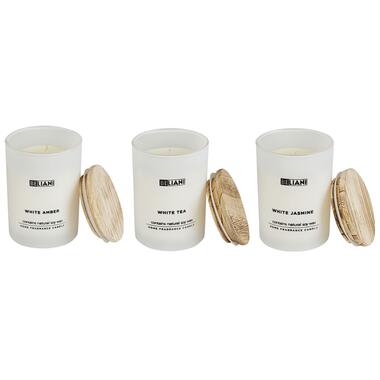 SIMPLICITY - Geurkaars set - Amber/Witte thee/Jasmijn - Soja wax product