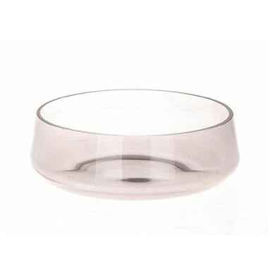 HBX Bloemenvaas laag model - transparant smoke glas - D24 x H8 cm product