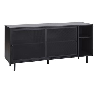 Dressoir Metaal Zwart - Schuifdeuren - 45x160x75cm - Veep product