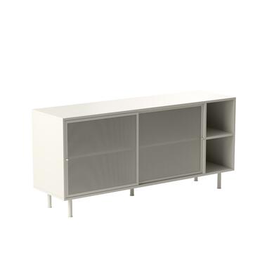 Dressoir Metaal Greige - Schuifdeuren - 45x160x75cm - Veep product