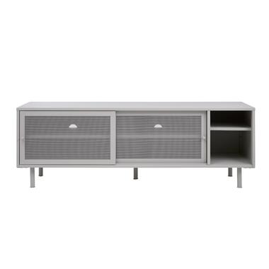 Tv-Meubel Metaal Greige - Schuifdeuren - 6-Vakken - 45x160x55cm - Veep - Giga product