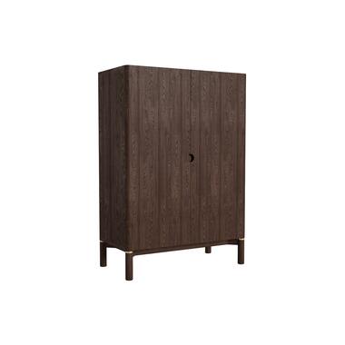 Wandkast Donkerbruin Eikenhout - 90x46x130cm - Arun product