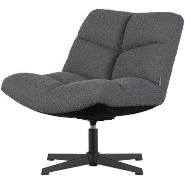 WOOOD Vinny Draaifauteuil - Boucle - Antraciet - 80x75x75 product