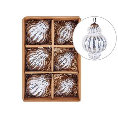 CREMEUX - Kerstballen set van 6 - Zilver - Glas product