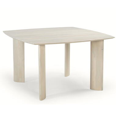 Eettafel Vierkant 130cm - Naturel Mangohout - Sieb product