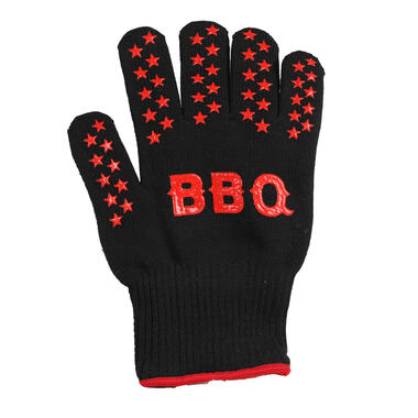 Elite BBQ handschoenen - hittebestendig tot 250 graden - zwart/rood product