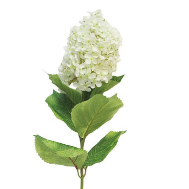 Bellatio Design Kunstbloem Hortensia - 85 cm - lichtgroen product