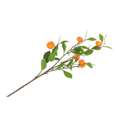 DK Design Kunstbloem citrusfruit tak mandarijn - 80 cm - oranje product