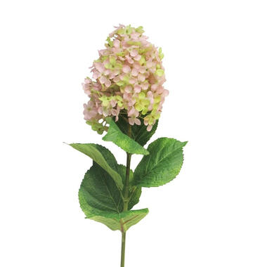 Bellatio Design Kunstbloem Hortensia - 85 cm - lichtroze product