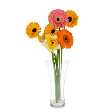 Giftdecor Bloemenvaas trompet - transparant glas - D17 x H37 cm - 5L product