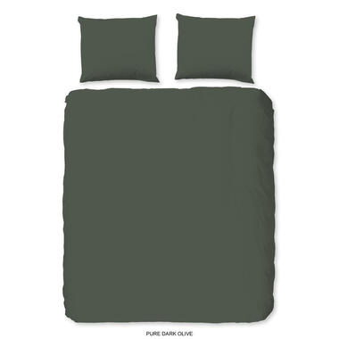 Pure Dekbedovertrek "uni dessin" - Groen - (140x200/220 cm) - Microfiber product