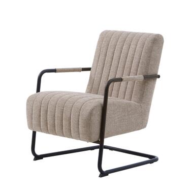 Fauteuil Stof/Metaal Zandkleur - Incl. Armleuning - Trout product