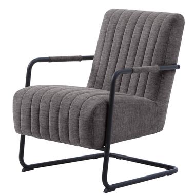 Fauteuil Stof/Metaal Donkergrijs - Incl. Armleuning - Trout product