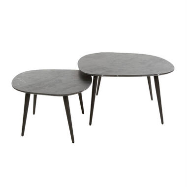 Fraaai - Connie salontafel set van 2 organisch - zwart/bruin product