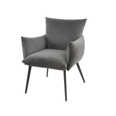 Hoyz Collection - Eetkamerfauteuil Lobby - Antraciet Velours product