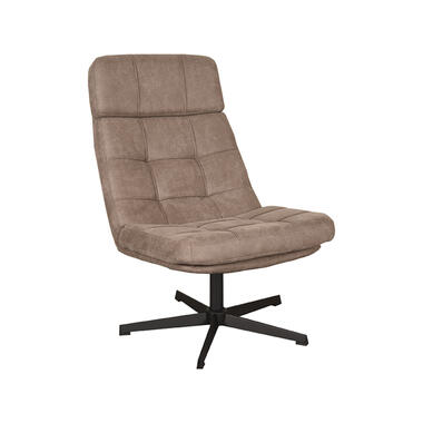 LABEL51 Fauteuil Alvar - Taupe - Micro Suede - 57x53x83 cm product