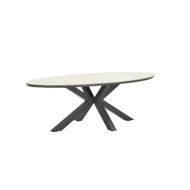 Edison tafel - ovaal - 280x140 cm - carbon black -light teak Vironwood product