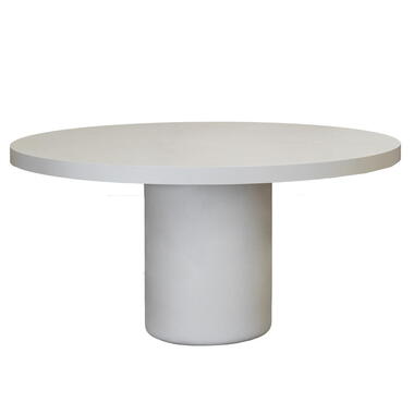 Eettafel Rond 120cm - Beige Eco Composiet - Betonlook - Eden product