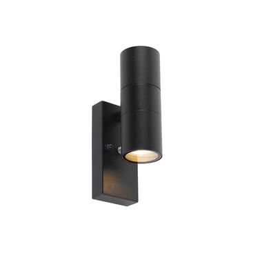 Qazqa buitenlampen met sensor duo zwart gu10 product