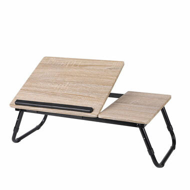 Unique Living Laptoptafel / bedtafel - hout - metaal - 58 x 38 x 25 cm product