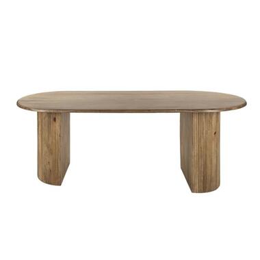 Hoyz Collection - Eetkamertafel 215cm Wave - Massief Mango Zandkleur product