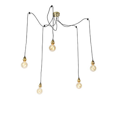 Qazqa hanglampen cava luxe goudkleurig e27 product