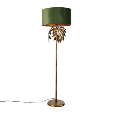 Qazqa vloerlampen linden groen e27 product