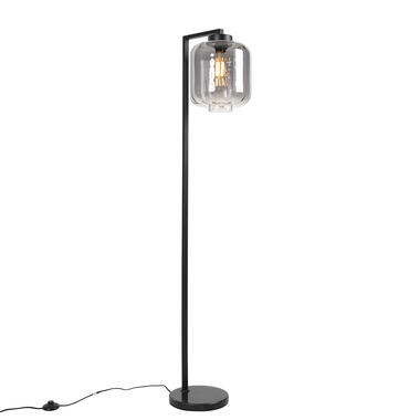 Qazqa vloerlampen qara zwart e27 product