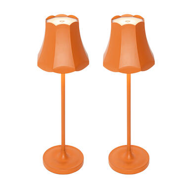 Qazqa tafellampen granny retro oranje geïntegreerde led product