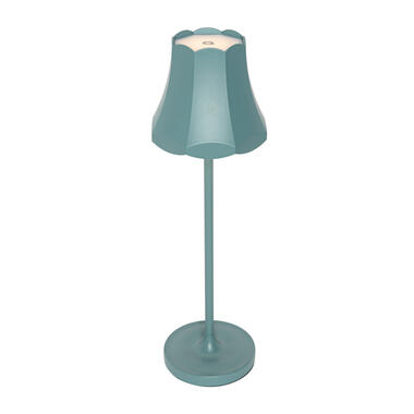 Qazqa tafellampen granny retro blauw geïntegreerde led product