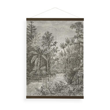 Art for the Home Hangende Poster Linnen 80x60cm - Jungle Sepia product