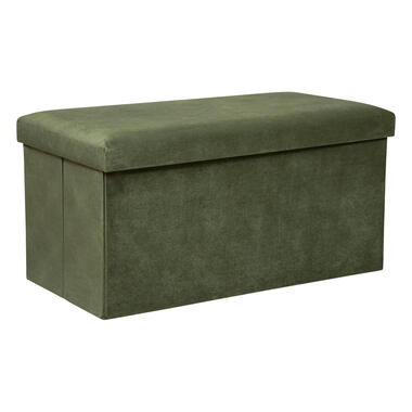 Atmosphera Poef/hocker - Opvouwbaar - Dennengroen - 76 x 38 x 38 cm product