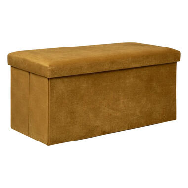 Atmosphera Poef/hocker - Opvouwbaar - Okergeel - 76 x 38 x 38 cm product