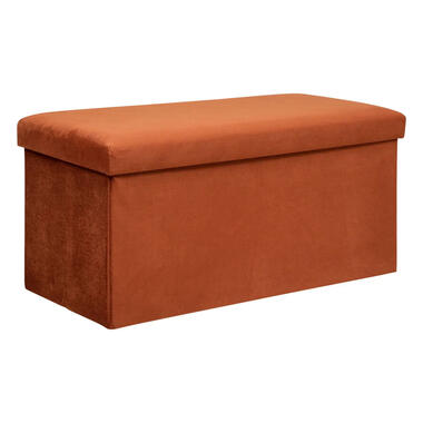 Atmosphera Poef/hocker - Opvouwbaar - Terracotta - 76 x 38 x 38 cm product