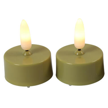 Countryfield LED waxinelichtjes - 2x stuks - goud - warm wit product