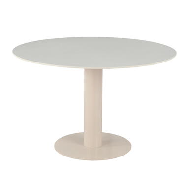 Eettafel Rond 120cm - Wit Keramisch - Kolompoot - Malia product