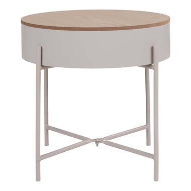 Hioshop Sisco salontafel - bijzettafel Ø40cm beige- grijs product