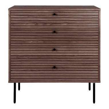 Dressoir Bruin Eiken Fineer - 80x40x85cm - Kyoto product