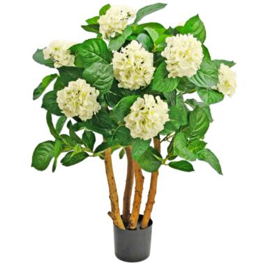 Hoyz Greenery - Kunstplant Hortensia 85 cm wit product