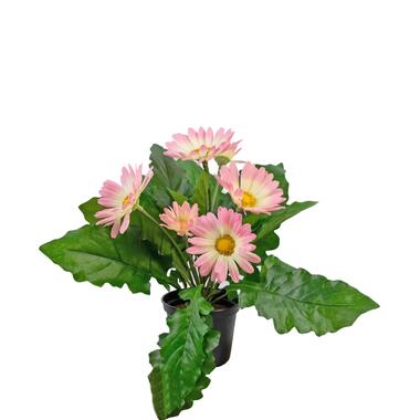 Hoyz Greenery - Kunstplant Gerbera 28 cm roze product