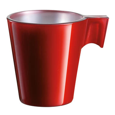 Luminarc Lungo koffie bekers - rood metallic - 80 ml product