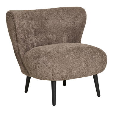 Fauteuil Bouclé Bruin - Zithoogte 45cm - 78x70x73cm - Covelo product