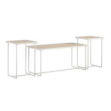 Dante - Set van 3 nesttafels in wit metalen frame product