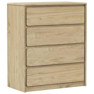 vidaXL Ladekast SAUDA 76,5x39x91 cm massief grenenhout eikenkleurig product