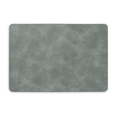 Zeller Placemats - lederlook - grijs - 42 x 30 cm - onderleggers product