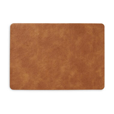 Zeller Placemats - lederlook - cognac kleur - 42 x 30 cm - onderleggers product