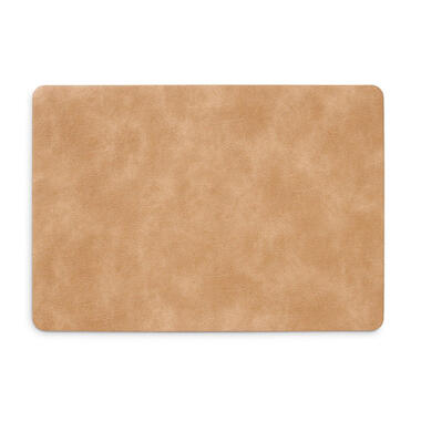 Zeller Placemats - lederlook - lichtbruin - 42 x 30 cm - onderleggers product